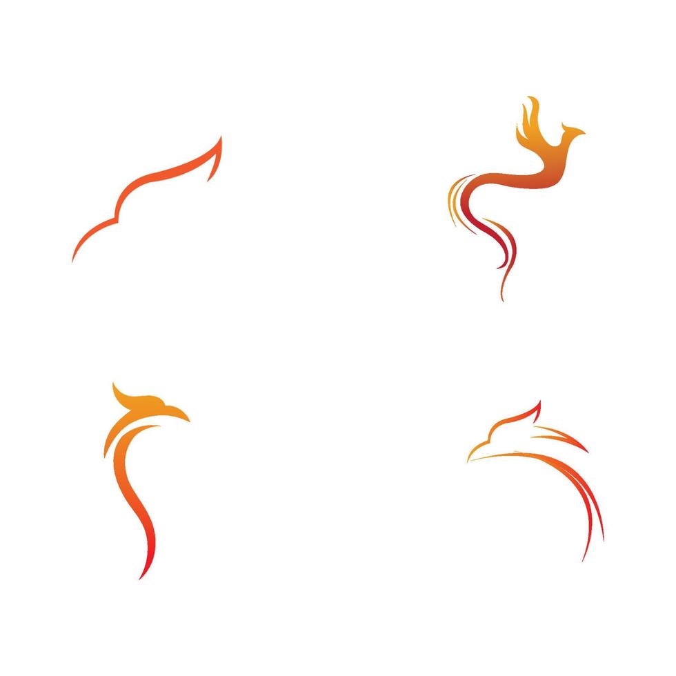 illustration vectorielle de conception de logo phoenix vecteur