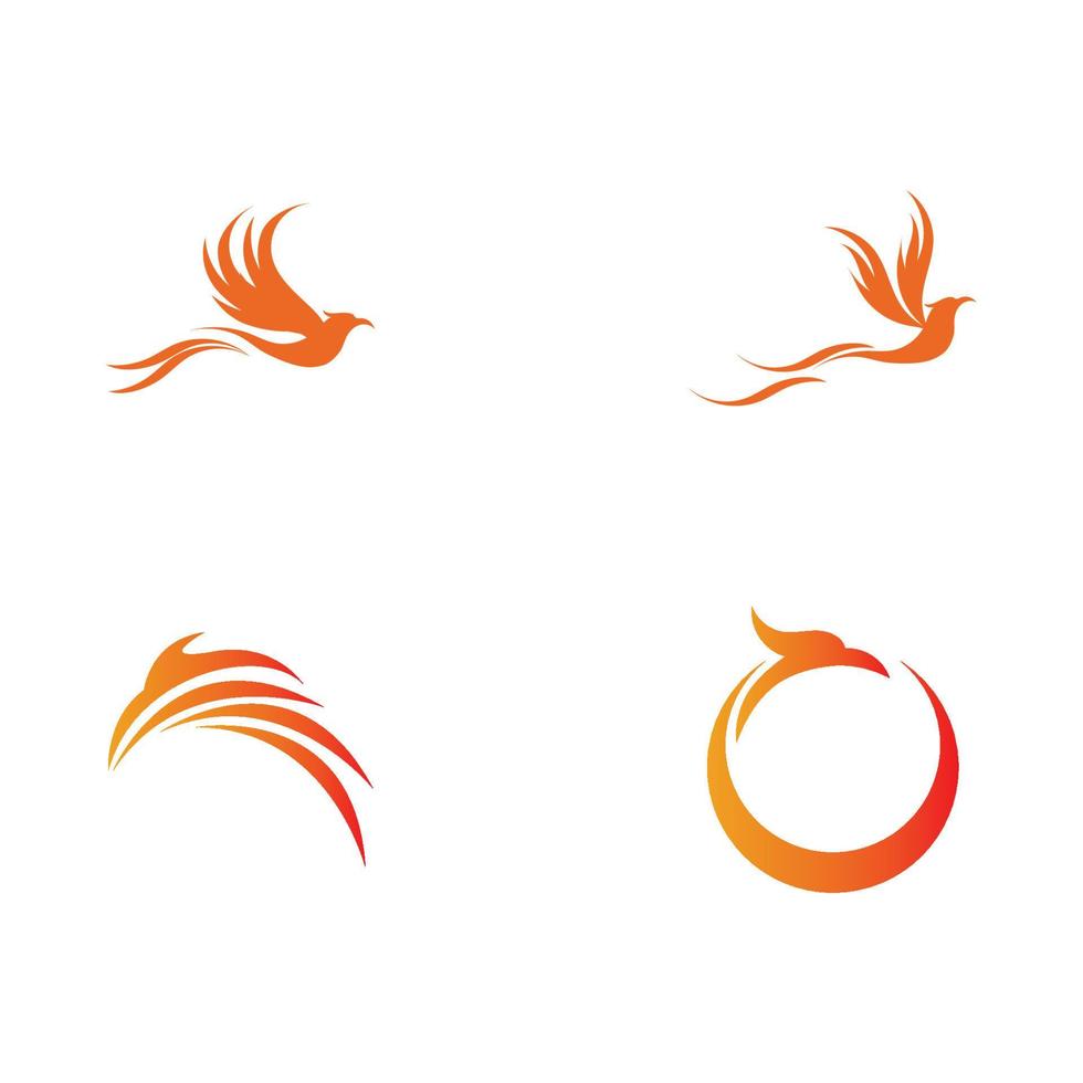 illustration vectorielle de conception de logo phoenix vecteur