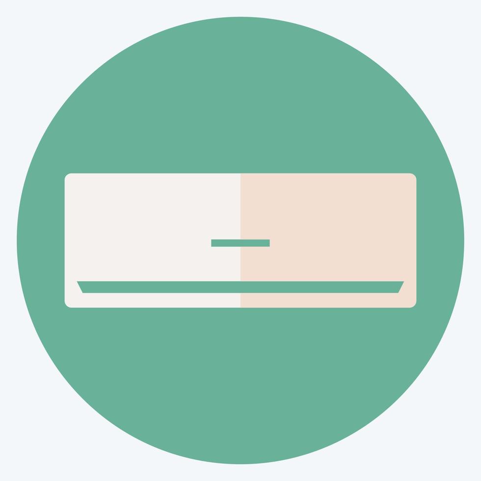 climatiseur icône - style plat - illustration simple, trait modifiable vecteur