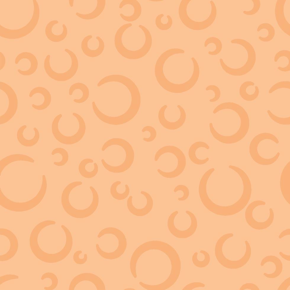 chamois orange enso cercles modèle sans couture simple. vecteur doodle modèle sans fin pour le modèle de papier numérique d'emballage textile