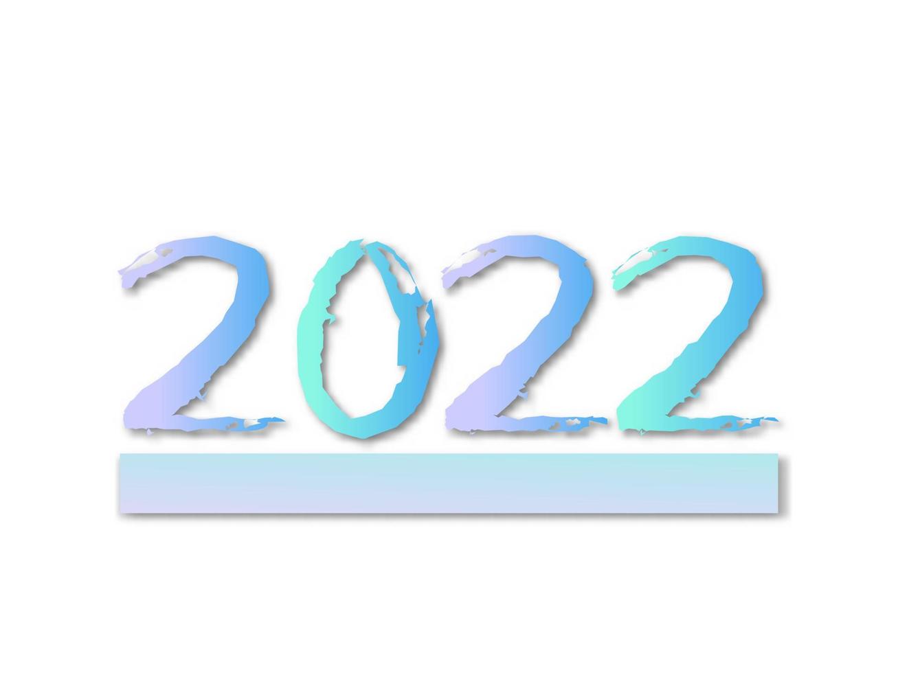 vecteur bonne année 2022. pour le modèle de conception de brochure, carte, bannière. isolé sur fond blanc.