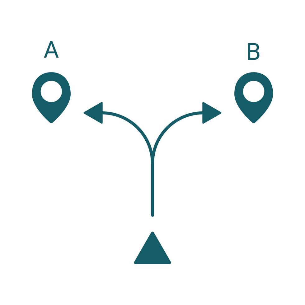 chemin différent, décision de recherche meilleure façon. choix et prise de décision. différentes issues des événements. illustration vectorielle vecteur