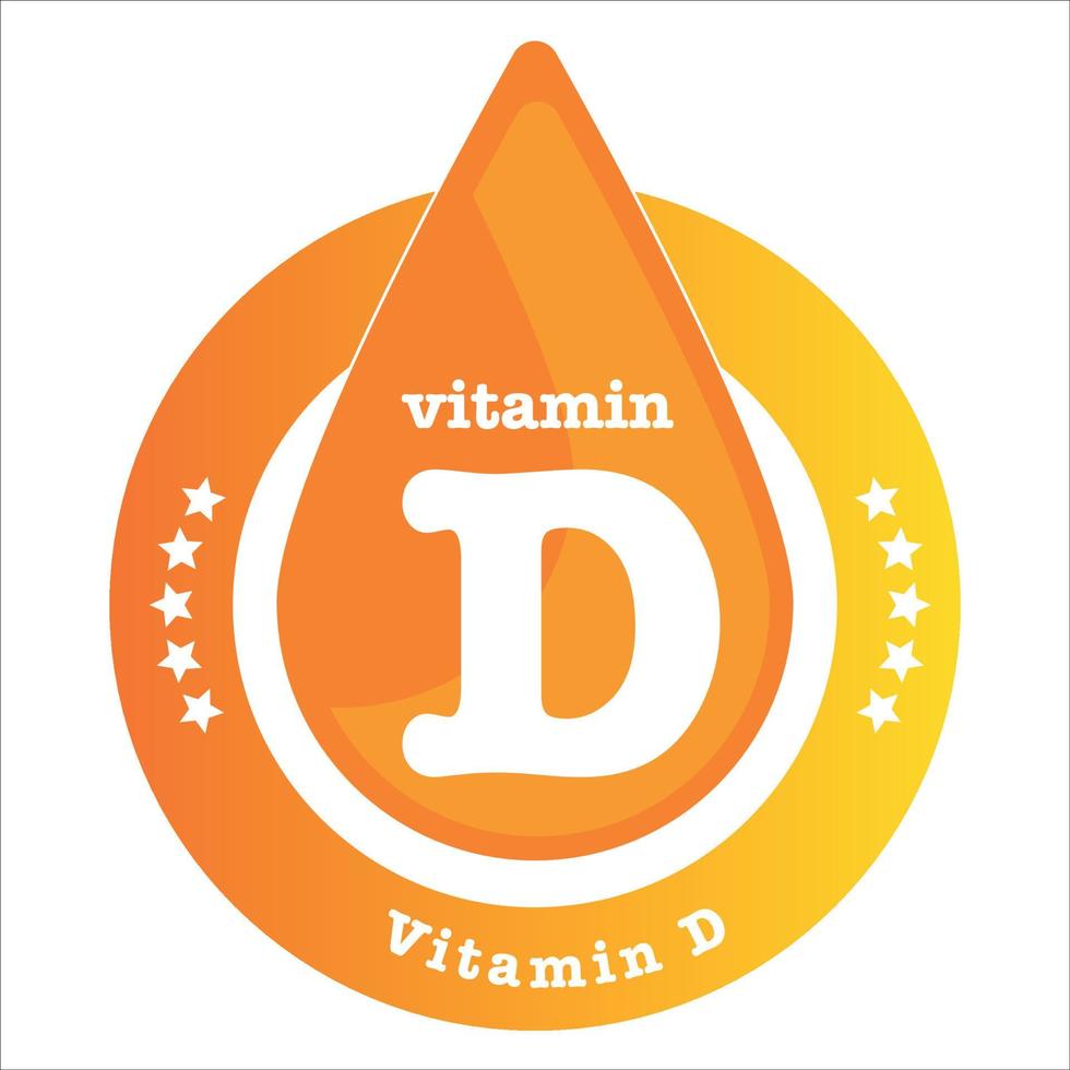 Ensemble de collection de logos d'icônes de vitamine d soleil, cholécalciférol corporel. goutte d'or goutte complexe de vitamines. médical pour l'illustration vectorielle de santé vecteur