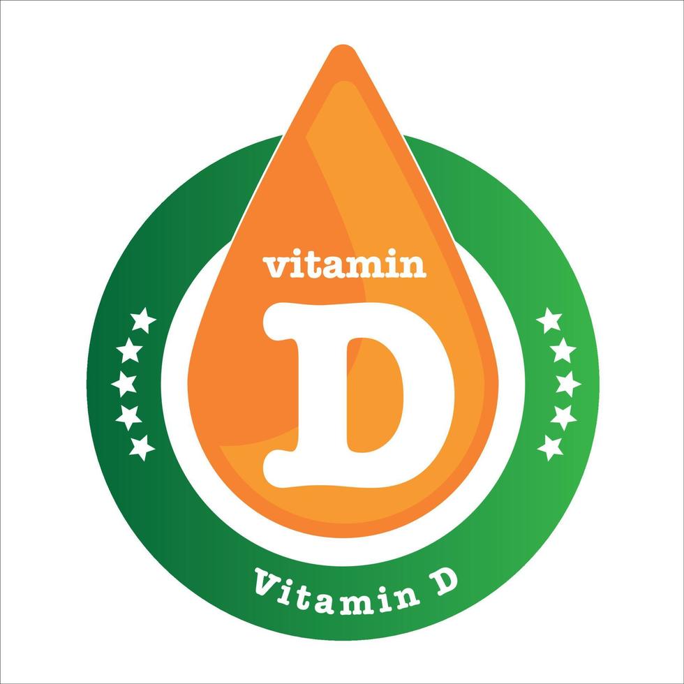 Ensemble de collection de logos d'icônes de vitamine d soleil, cholécalciférol corporel. goutte d'or goutte complexe de vitamines. médical pour l'illustration vectorielle de santé vecteur