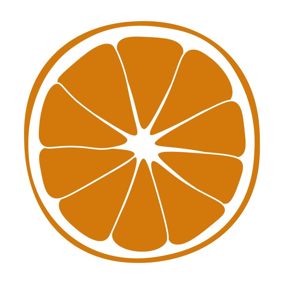 un fruit orange, graphiques vectoriels vecteur