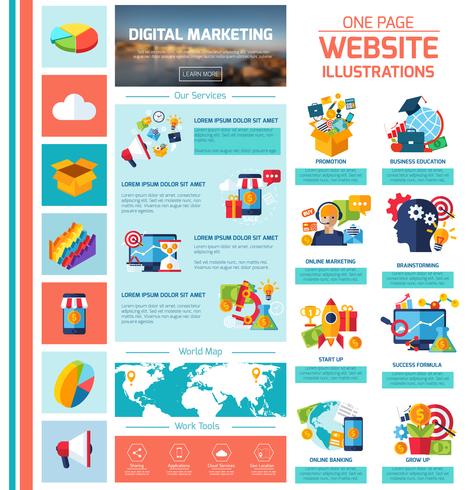 Infographie marketing numérique vecteur