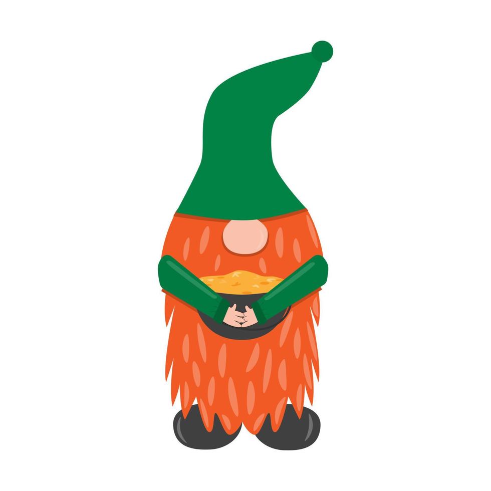 St Patricks day lutin gnome télévision vector illustration