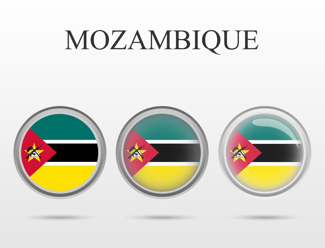 drapeau du mozambique sous la forme d'un cercle vecteur