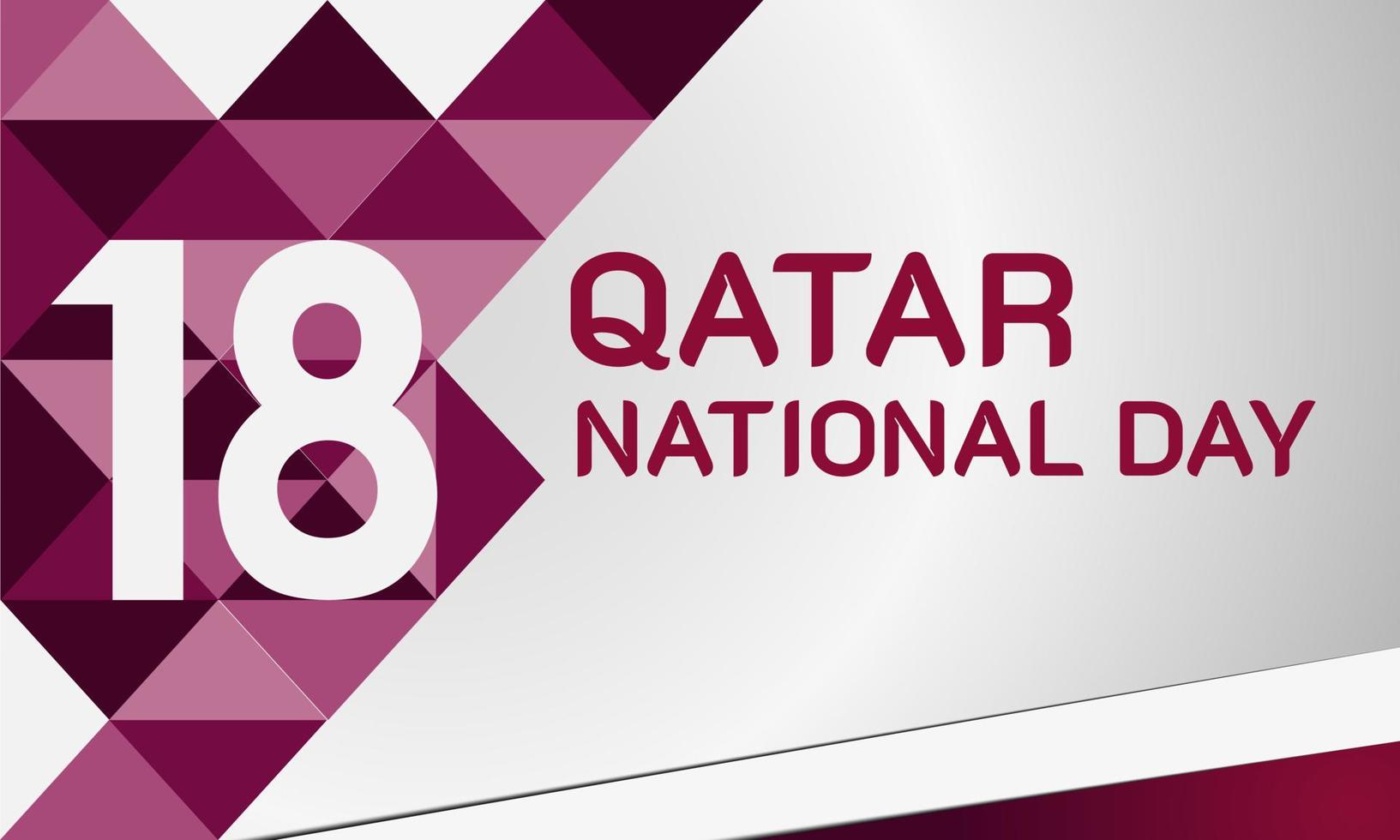 fond de la fête nationale du qatar. 18 décembre. espace de copie. carte de voeux, bannière, illustration vectorielle. avec le drapeau national du Qatar. design haut de gamme et de luxe vecteur