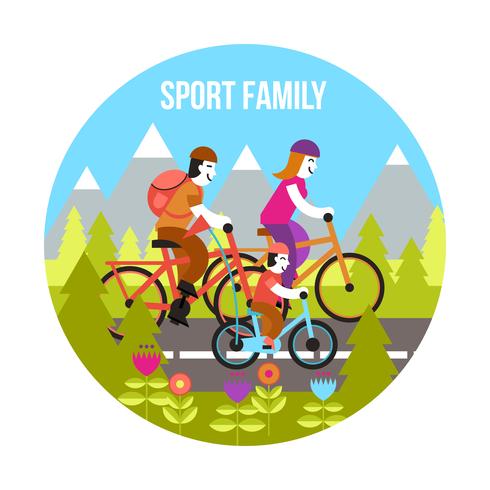 concept de famille de sport vecteur