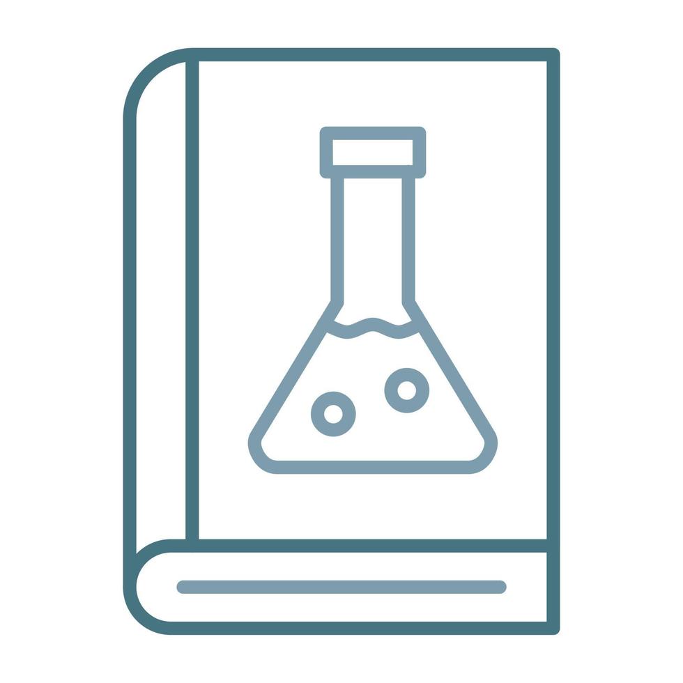 icône de deux couleurs de ligne de chimie vecteur