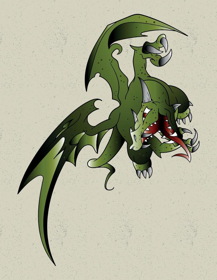 conception de dragon médiéval vecteur