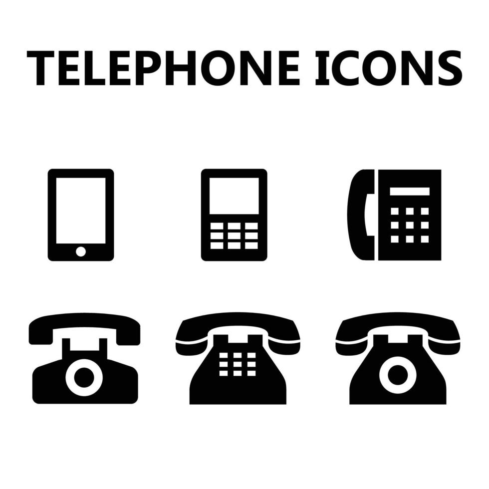 icônes d'application de téléphone vecteur