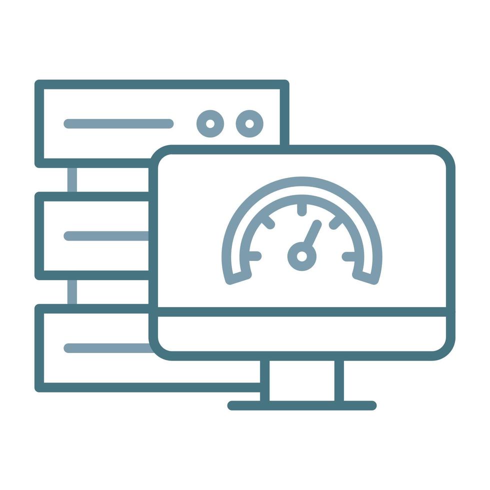 icône de deux couleurs de ligne de vitesse de base de données vecteur