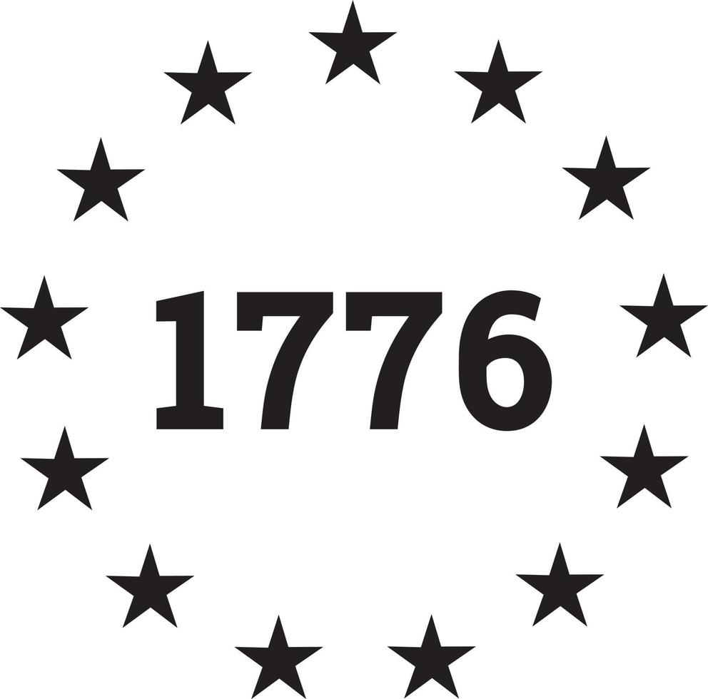 1776 fête de l'indépendance 4 juillet vecteur