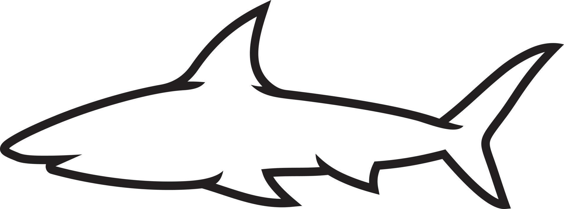 vecteur de contour de requin