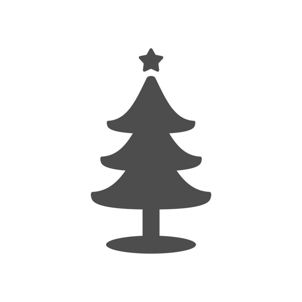 simple icône d'arbre de Noël sur fond blanc vecteur