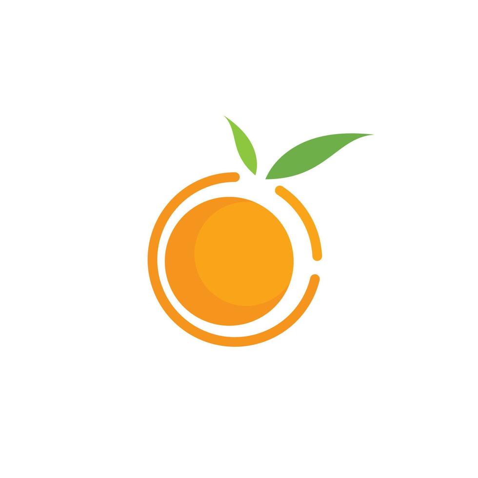 illustration vectorielle de logo orange icône vecteur