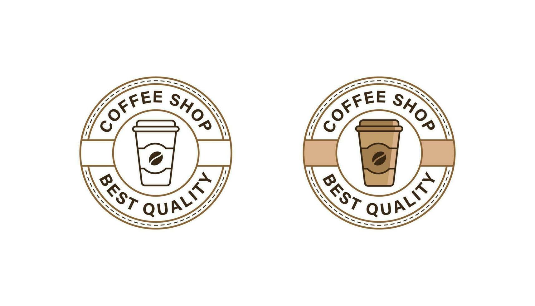 café logo insigne timbre vecteur