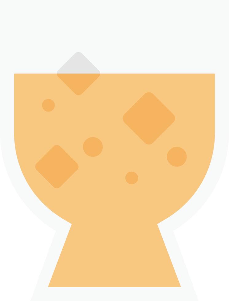 icône plate en verre de boisson vecteur