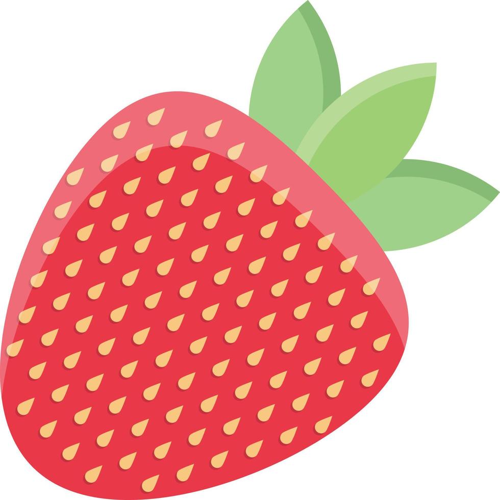 icône plate aux fraises vecteur
