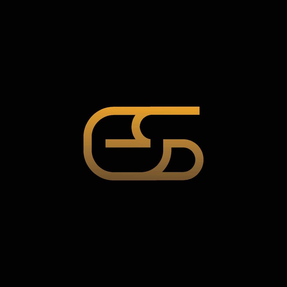 création de logo d'initiales de lettre gs moderne et professionnelle 1 vecteur