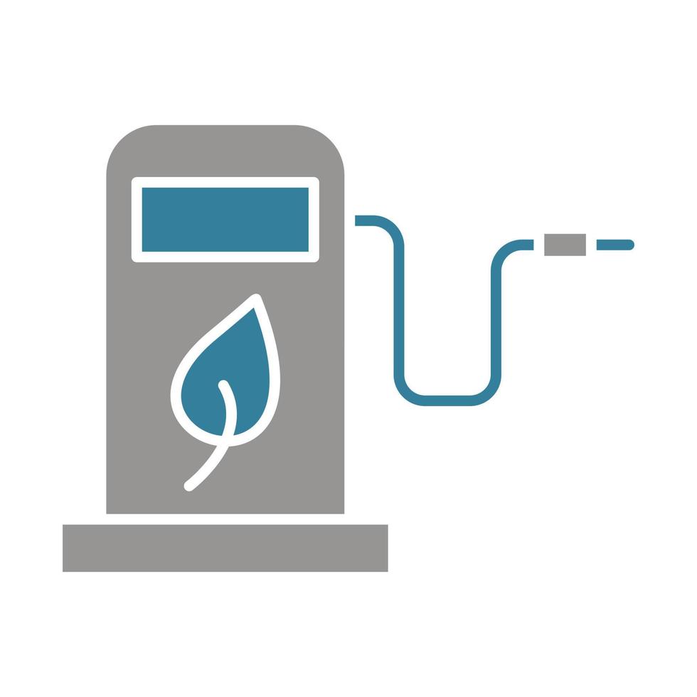 icône de deux couleurs de glyphe d'écologie de carburant vecteur