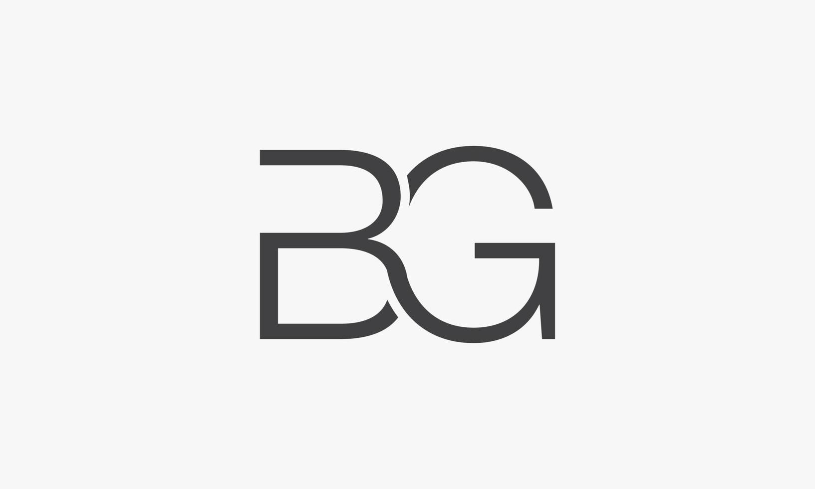 concept de logo lettre bg isolé sur fond blanc. vecteur