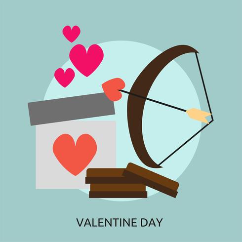 Valentine Day Illustration conceptuelle Design vecteur