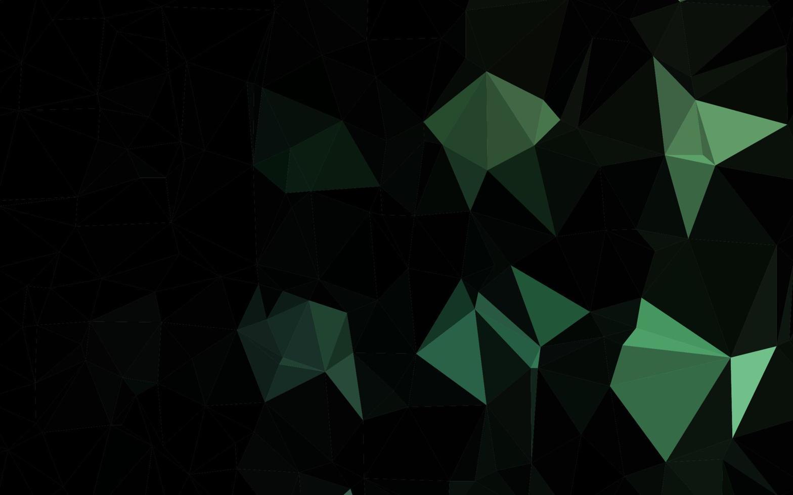 mise en page low poly vecteur vert foncé.