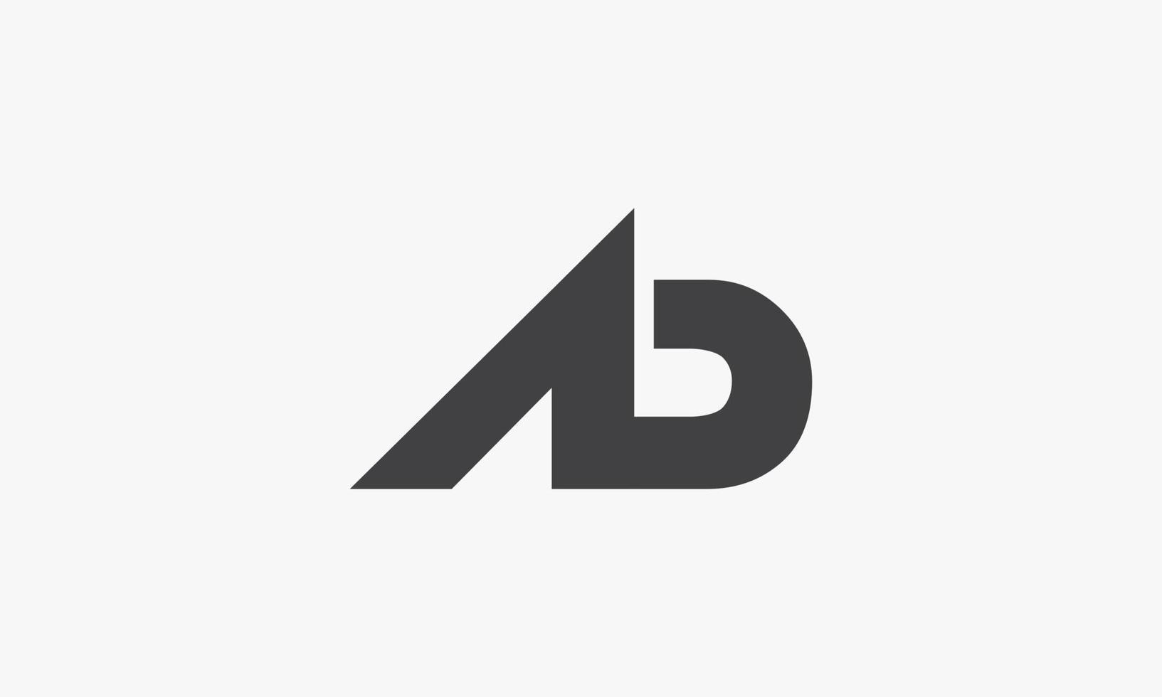lettre ab logo concept isolé sur fond blanc. vecteur