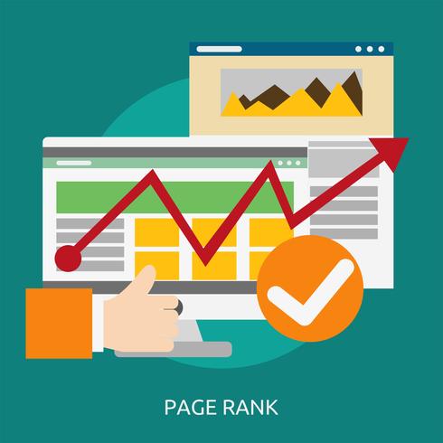 Page Rank Illustration conceptuelle Design vecteur