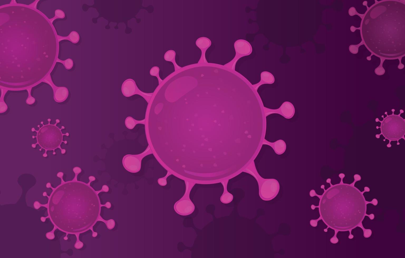 fond de grippe coronavirus. danger risque pour la santé publique maladie. épidémie de grippe. le concept de pandémie avec des cellules virales réalistes. visualisation vectorielle abstraite de covid-19 vecteur