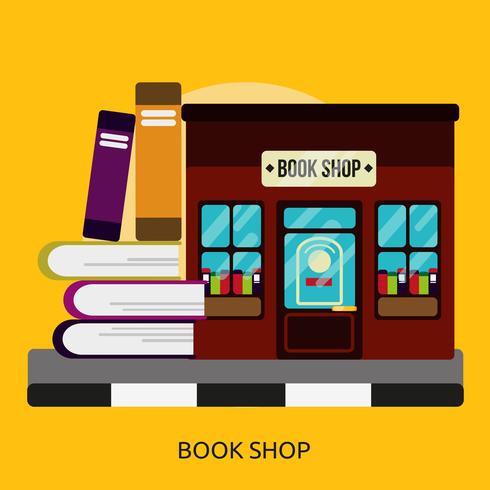 Book Shop Illustration conceptuelle Design vecteur