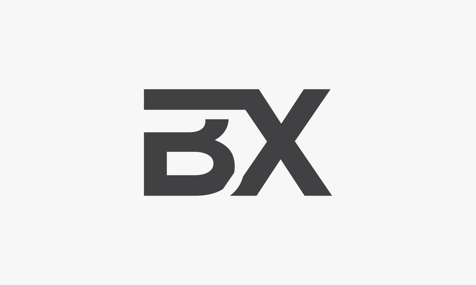 bx lettre logo connecté concept isolé sur fond blanc. vecteur