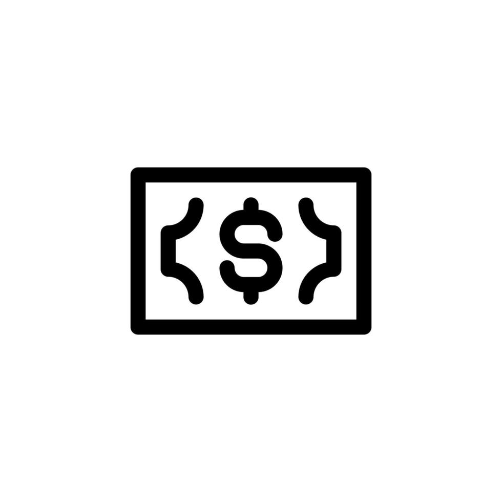 dollar icône design symbole vecteur billet de banque, paiement, revenu, argent, finance pour le commerce électronique