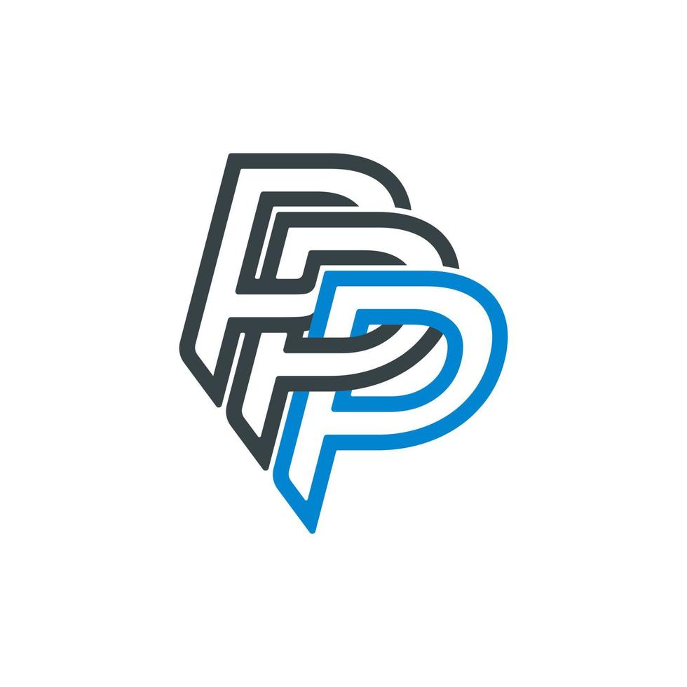 modèle de conception de logo d'entreprise lettre ppp vecteur