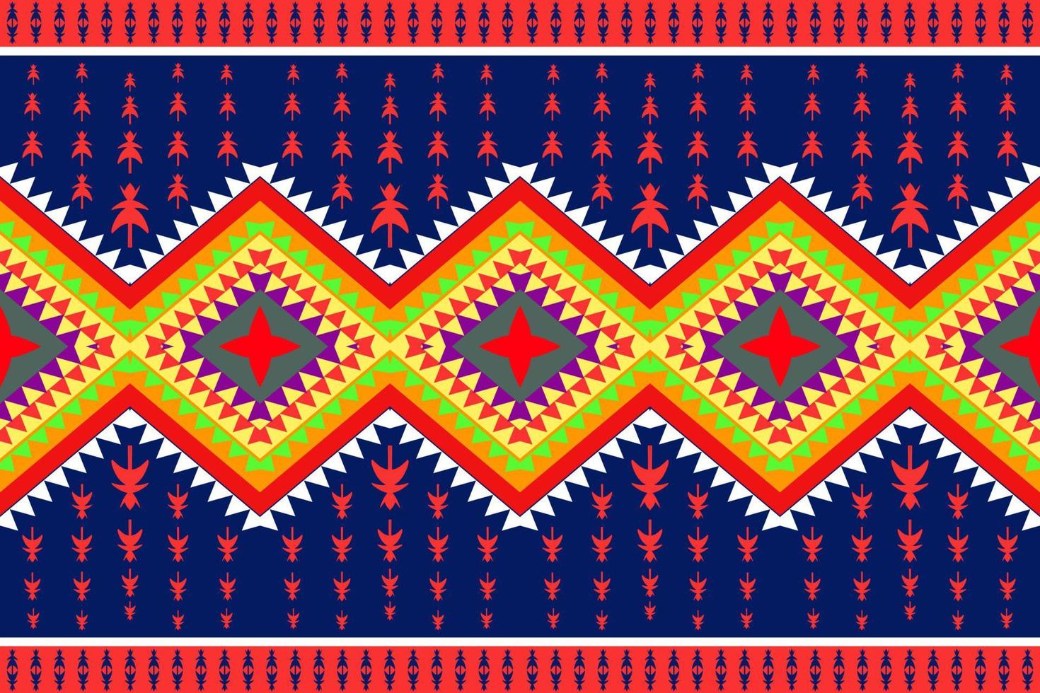 beau motif d'art ethnique géométrique traditionnel. conception pour tapis, papier peint, vêtements, emballage, batik, tissu, illustration vectorielle. figure le style de broderie tribal. vecteur