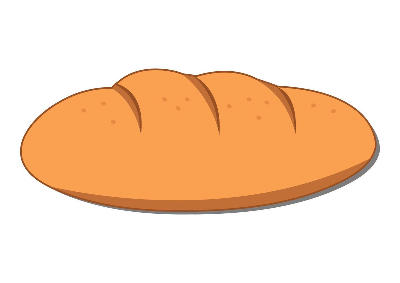 illustration vectorielle de pain français. Télévision illustration de pain frais isolé sur fond blanc vecteur