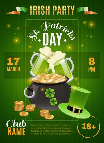 Affiche Saint Patricks Day vecteur