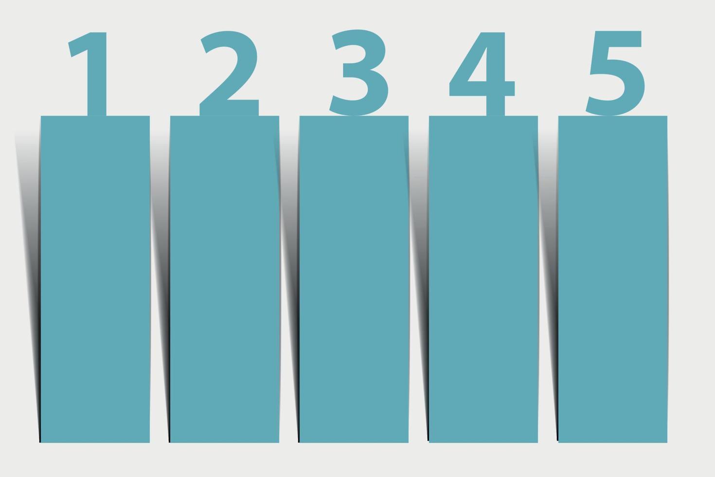 un deux trois quatre cinq - icônes de progression vectorielles vecteur