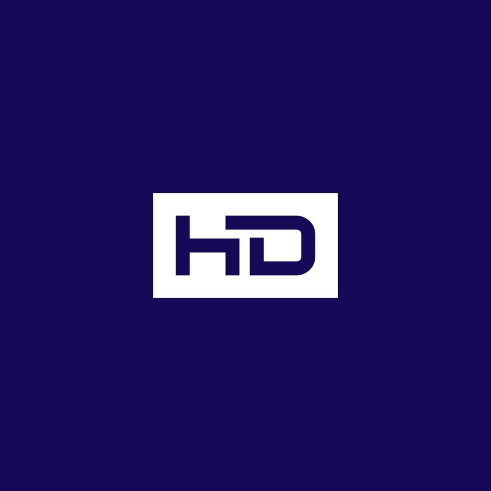 logo hd abstrait, logo d'initiales hd moderne isolé sur fond bleu vecteur