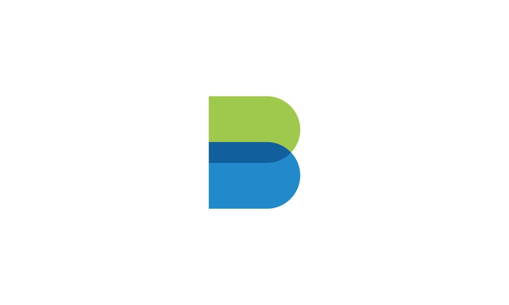b logo. création de logo abstrait lettre b. style de superposition coloré moderne. illustration vectorielle vecteur