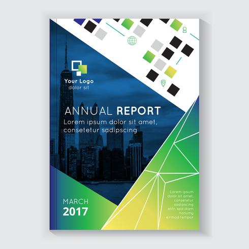 Conception de la brochure du rapport annuel vecteur