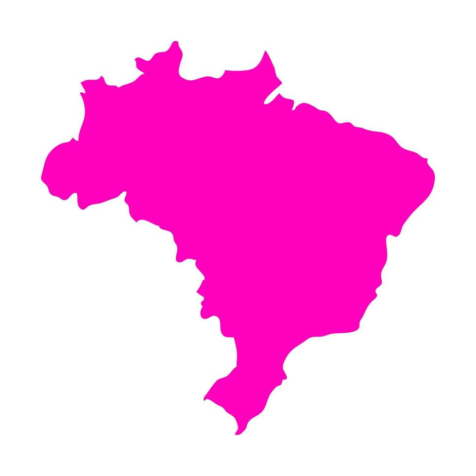 carte du brésil sur fond blanc vecteur