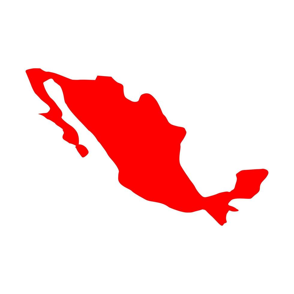 carte du Mexique sur fond blanc vecteur