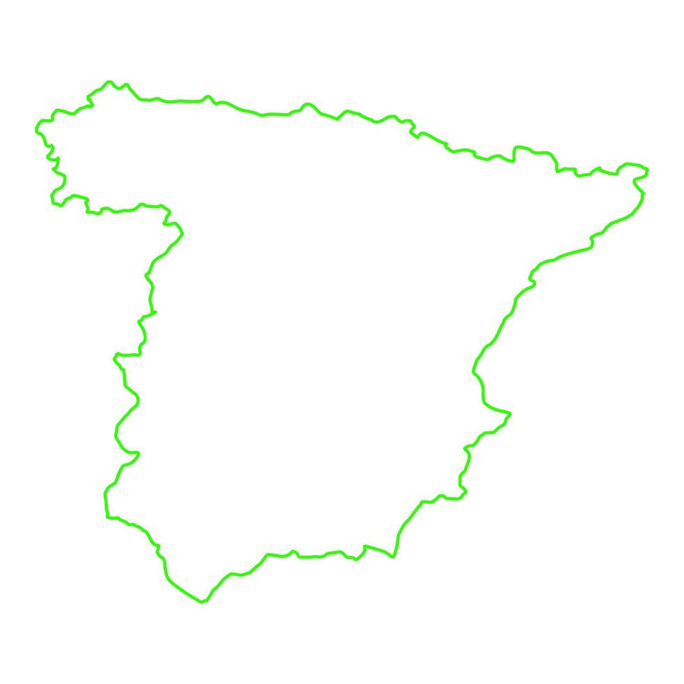 carte de l'espagne sur fond blanc vecteur