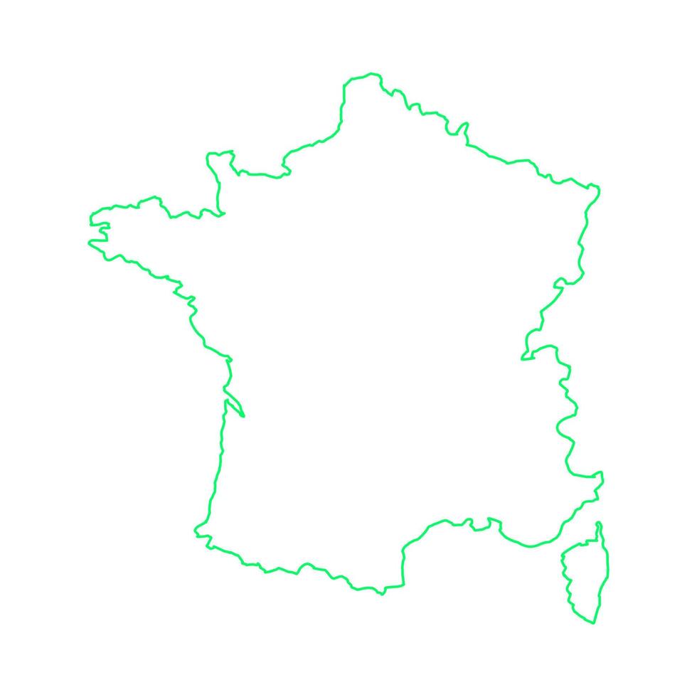 carte de france sur fond blanc vecteur