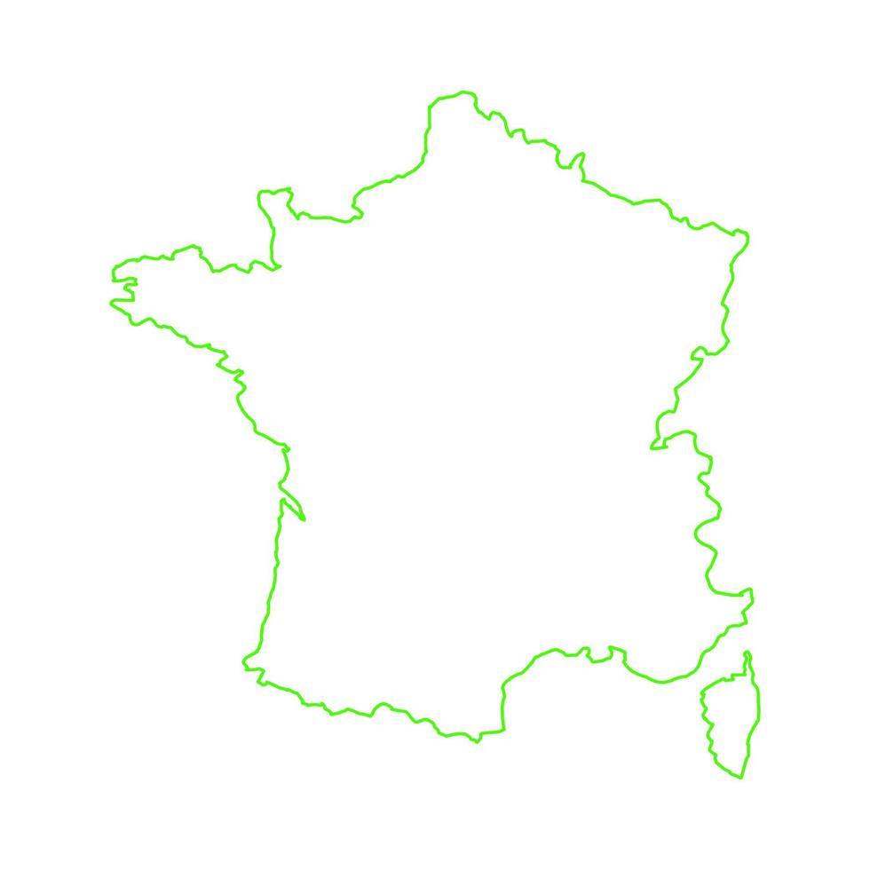 carte de france sur fond blanc vecteur