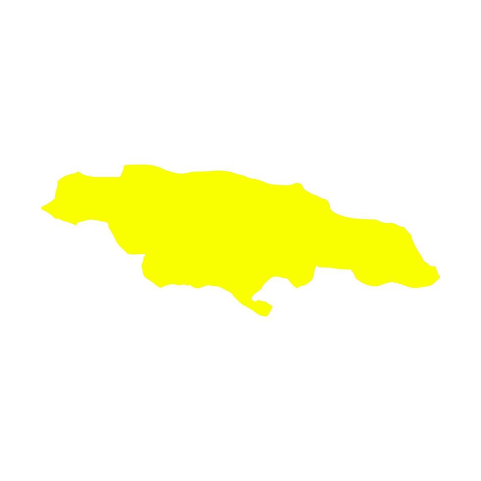 Carte de la Jamaïque sur fond blanc vecteur